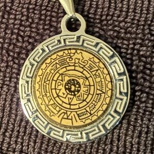 Vintage  Fini Dream Jewelry Mexican Mayan Calendar Pendant